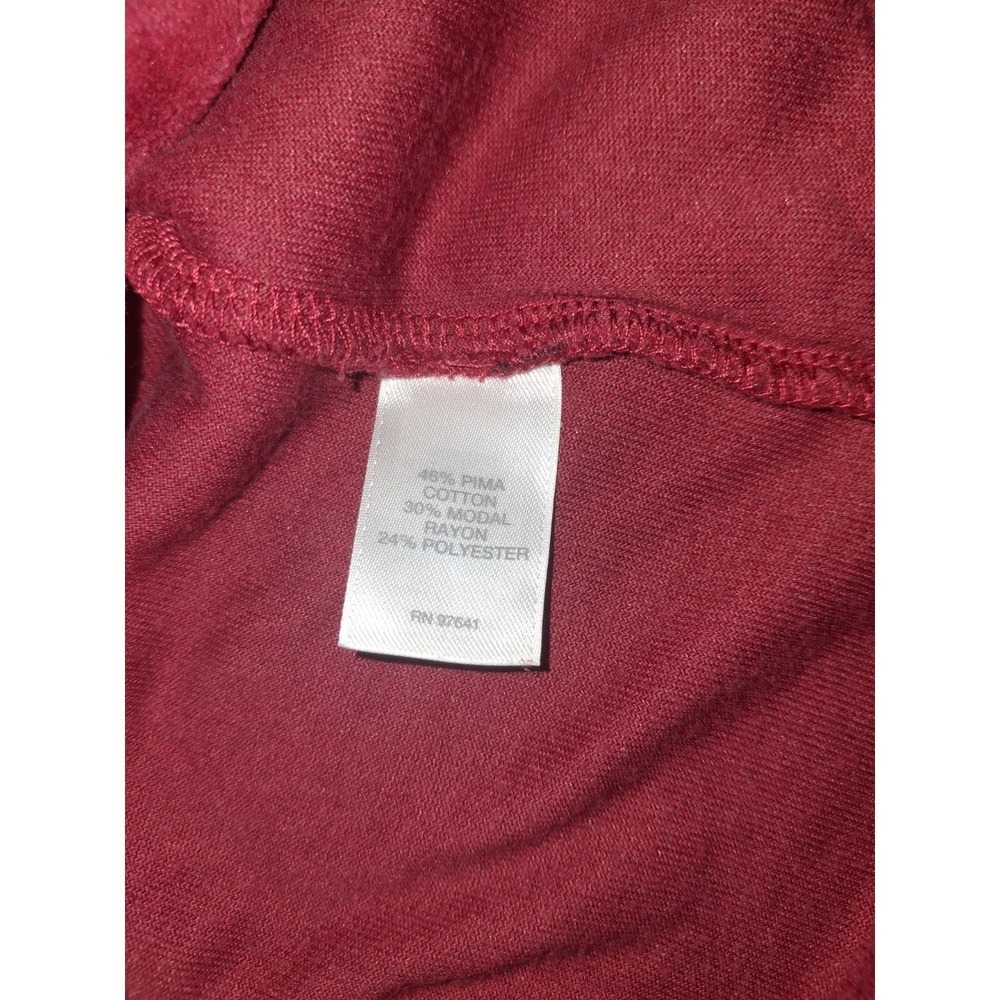 Pure Jill Sweater Womens Tunic Velour Velvet Long Sleeve Cowl Neck Top SZ M Wine - Picture 6 of 6